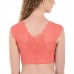 Lace Padded Peach Blouse Crop Top Vest Bralette (32-36inch Bust)
