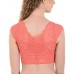 Lace Padded Peach Blouse Crop Top Vest Bralette (32-36inch Bust)