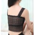 Black Lace Top Vest Bralette Tank Caimsole Slip Blouse with Front Cotton Lining - (28-34 inch Bust)