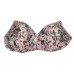 Cotton Full Cup Padded Non-Wired Printed Pink Casual Bra & Panty Lingerie Set (Size 36)