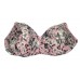 Cotton Full Cup Padded Non-Wired Printed Pink Casual Bra & Panty Lingerie Set (Size 38)