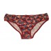 Cotton Full Cup Padded Non-Wired Printed Red Casual Bra & Panty Lingerie Set (Size 36)