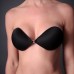 Backless Padded Self Adhesive Push Up Seamless Silicone Bra Cup Size: C (Black Colour)