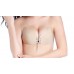 Backless Padded Self Adhesive Push Up Seamless Lace Up Silicone Bra Cup Size: C (Skin Colour)