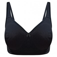 Cotton Full Cup Black All Day Wear TShirt Bra - (Size 36)