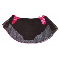 Black Net Full Back Panty Skirt Sexy Bikini for Ladies Women's Girls (Free Size)