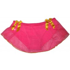 Pink Net Full Back Panty Skirt Sexy Bikini for Ladies Women's Girls (Free Size)