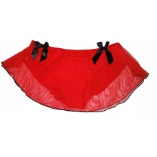 Red Net Full Back Panty Skirt Sexy Bikini for Ladies Women's Girls (Free Size)