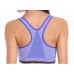 Full Cup Padded Blue Sports Bra with Front Zipper Closure & Removable Cups (28-34inch Bust)