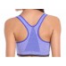 Full Cup Padded Blue Sports Bra with Front Zipper Closure & Removable Cups (28-34inch Bust)