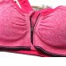 Full Cup Padded Pink Sports Bra with Front Zipper Closure & Removable Cups (28-34inch Bust)