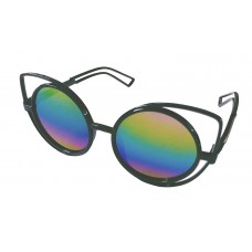 Premium Quality Mirror Finish CAT EYES Sunglasses for Women Latest Trend in Ladies Shades (Rainbow)